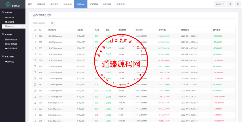 二开版九国语言交易所系统源码.秒合约交易/质押矿机/新币认购插图15 二开版九国语言交易所系统源码.秒合约交易/质押矿机/新币认购插图15