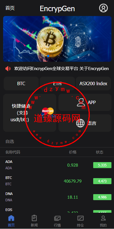 带PC版微盘系统/微盘外汇系统/USDT充值/九种语言/实名认证-道臻源码网