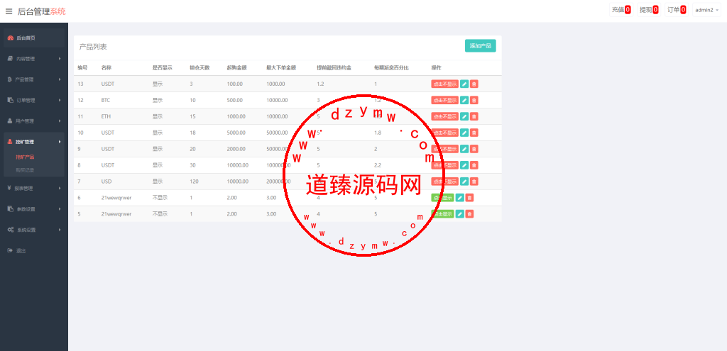 定制版MT5微交易系统/MT5微盘系统/矿机质押/外汇虚拟币微盘源码插图13