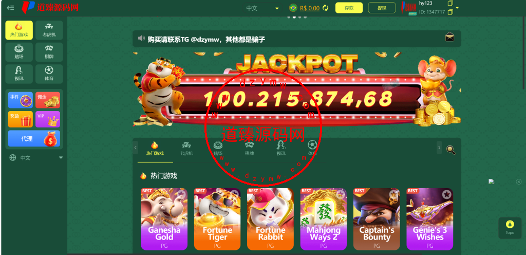 十二国/四主题/H5,PC自适应/包网PG电玩/全开源插图4