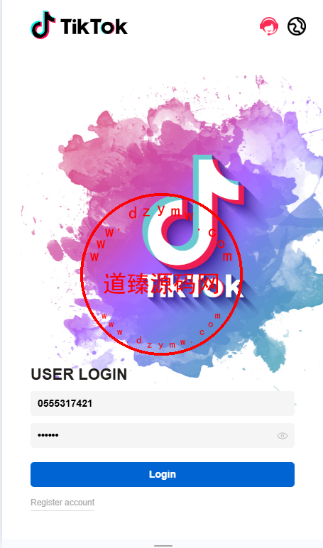 多语言Tiktok刷单/打针/做单/加减单/带交易控制功能-道臻源码网