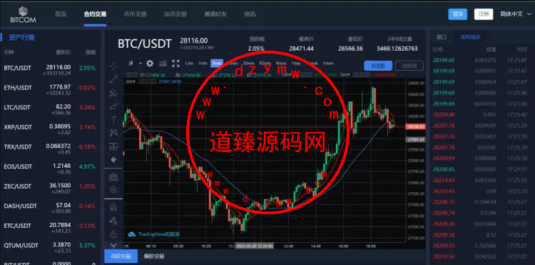 BitCom交易所原生安卓源码+IOS端源码/对接火币网数据/K线需要修复/带简单安装教程插图2