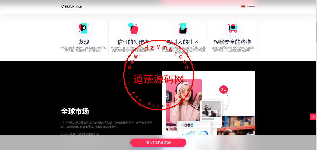 十一国Tiktok商城落地页插图1