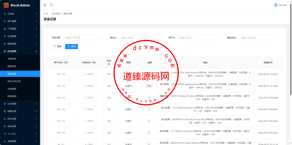 全新java印度股票/独立代理后台/全开源插图23