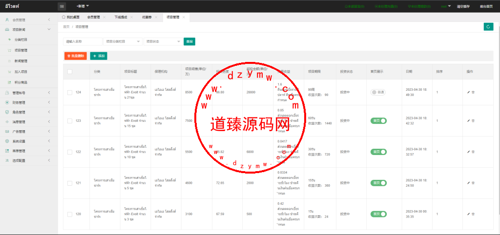 运营版泰语充电桩投资系统/泰国投资理财系统插图13