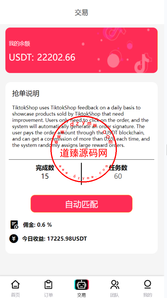 多语言tiktok抢单源码/海外tiktok刷单/分组/打针/前端vue插图6