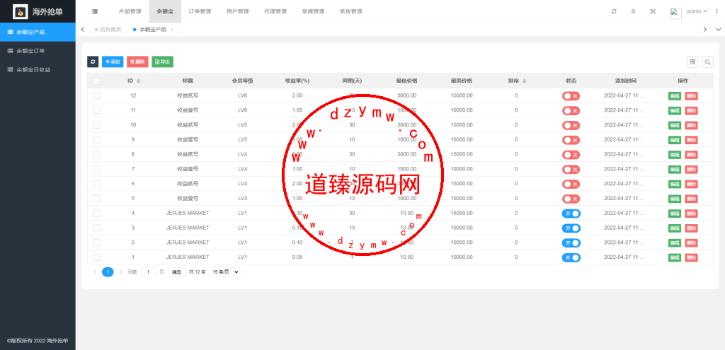 全新多语言海外抢单系统/抢单刷单源码/订单自动匹配系统/前端uinapp插图20