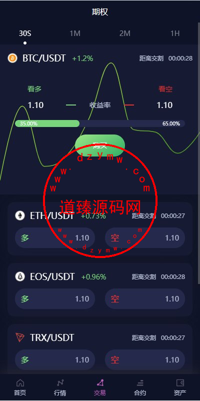 新UI多语言交易所系统/DAPP登陆/合约/期权交易/借贷质押申购/秒合约/海外源码插图5