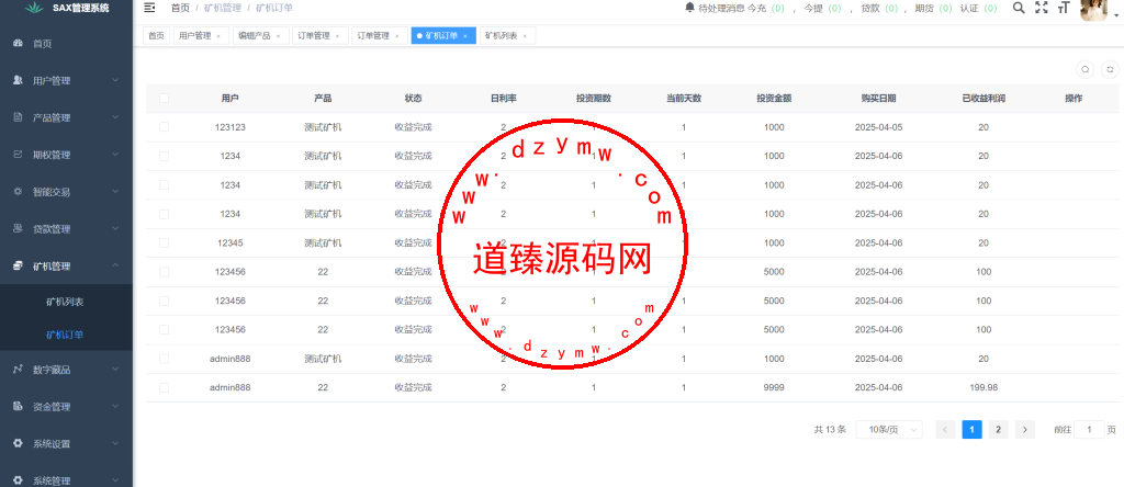 欧美风格交易所/合约/黄金ai智能交易/矿机理财/六级代理/平台用户转账插图27