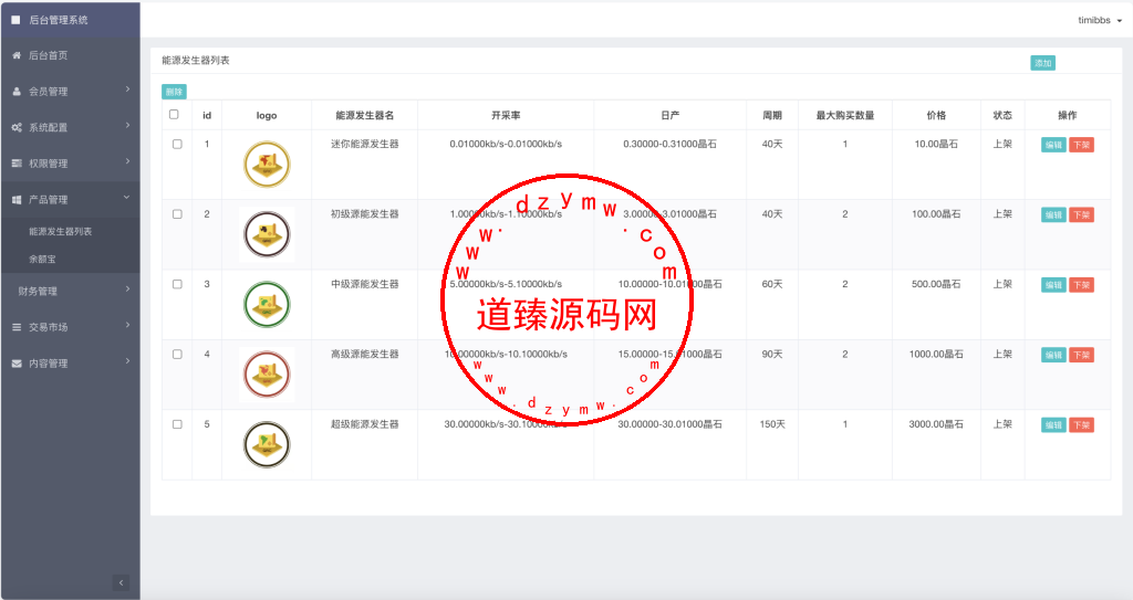 GRC晶盒能源云算力矿机理财系统/Grcnyst云算力矿机/云算力矿机/余额宝/虚拟币交易/前端html+后端PHP插图9