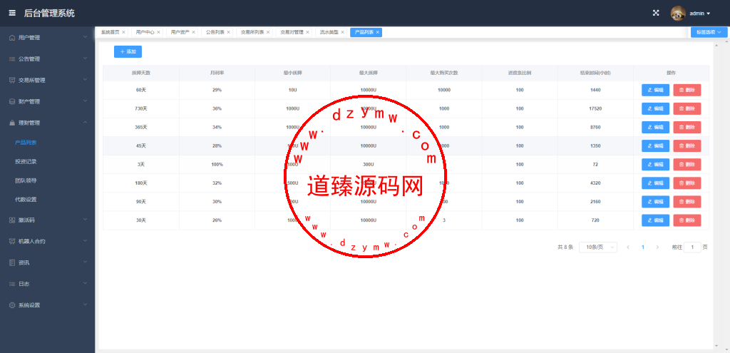 全新多语言虚拟币量化搬砖理财交易系统uni+java开源版插图19