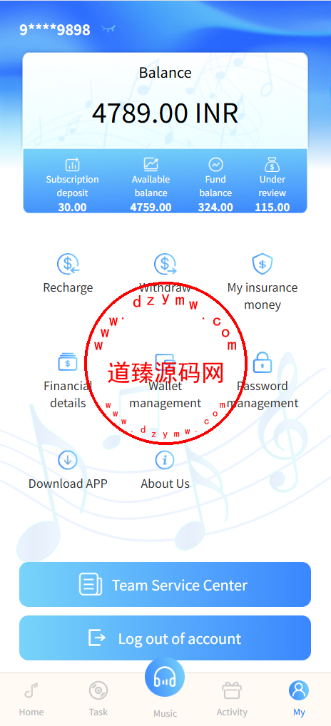多语言音乐刷单/vip等级/任务限制/音乐基金/三级返佣插图6