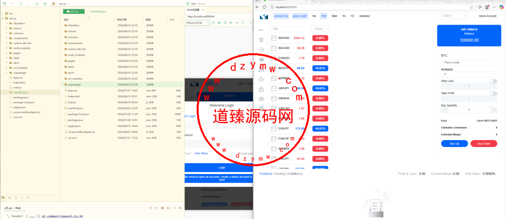 ST5外汇贵金属多语言交易所源码/H5和PC为uniapp纯源码/虚拟货币+外汇+贵金属+能源+CFD差价合约+K线控制+模拟账号插图