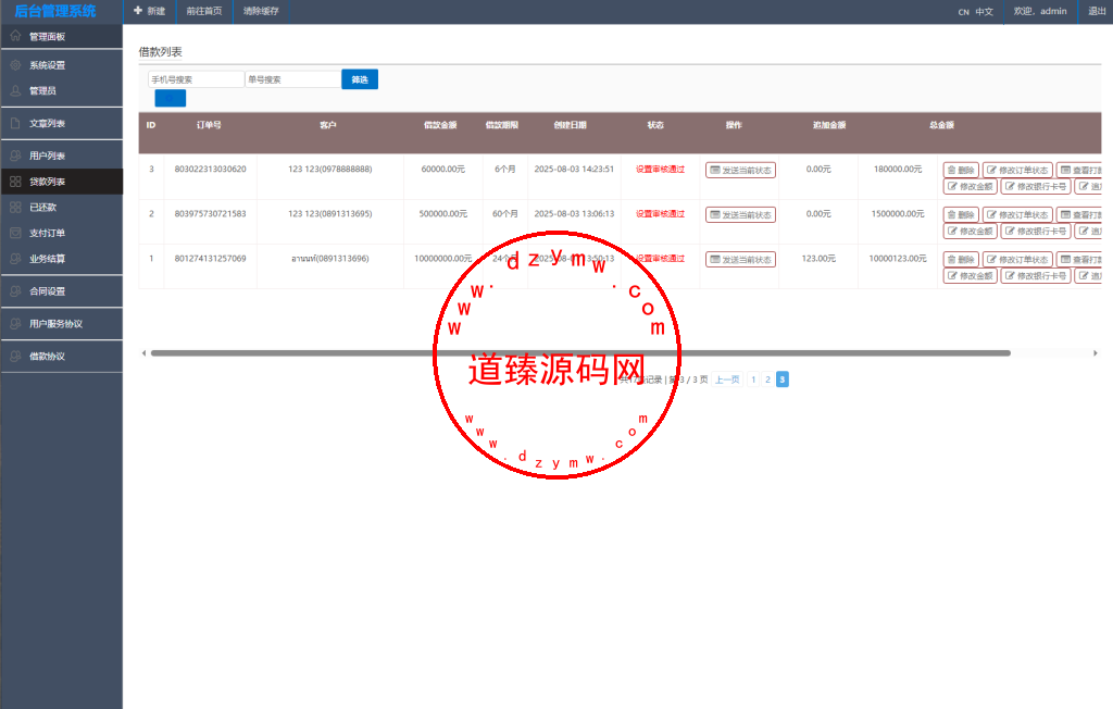 全新二开运营版泰国小额贷款系统/海外套路贷/贷款平台源码/后台多语言插图15