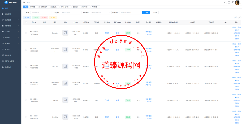 Facebook内嵌/免注册登录/广告商广告投放/后端java/fb内嵌系统源码插图6